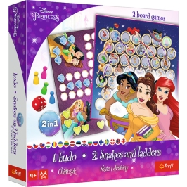 Trefl Gra Disney Princess 2w1: Chińczyk / Węże i Drabiny Trefl Gra Disney Princess 2w1: Chińczyk / Węże i Drabiny