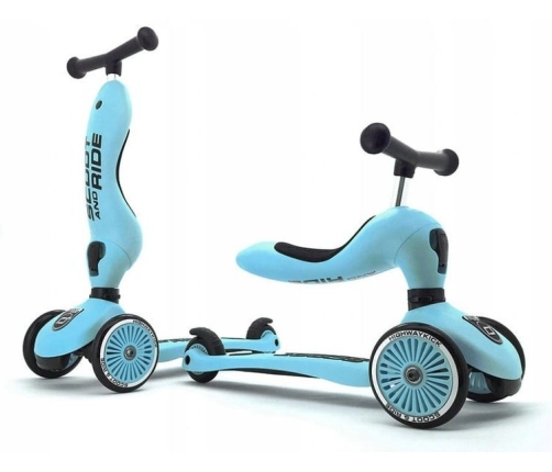 Scootandride Highwaykick 1 Jeździk i Hulajnoga 2w1 1-5 Lat Blueberry + Canpol Babies Termoopakowanie