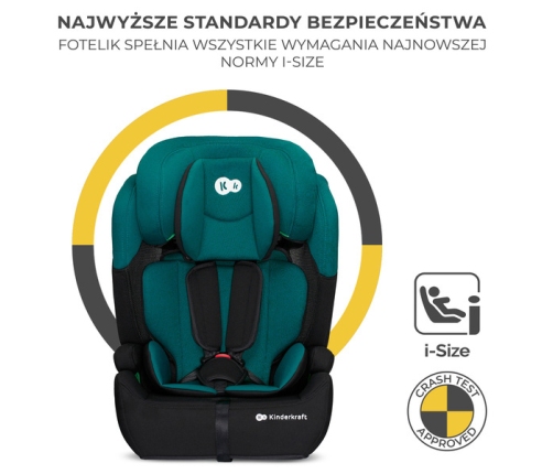Kinderkraft Comfort Up I-Size Fotelik Samochodowy 9-36 kg Zielony