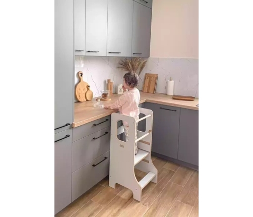 Baby Wood Slim M Kitchen Helper Szary