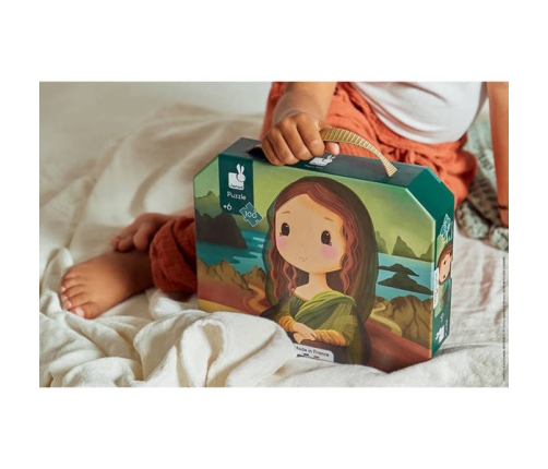 Janod Puzzle w Walizce Obraz Inspirowany Twórczością Da Vinci 100 Elementów 6+