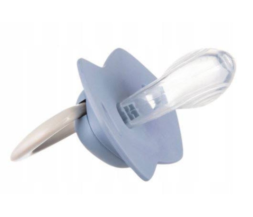 Canpol Babies Smoczek Silikonowy 0-6m Symetryczny Pure Color 2szt. 22/655 Blue