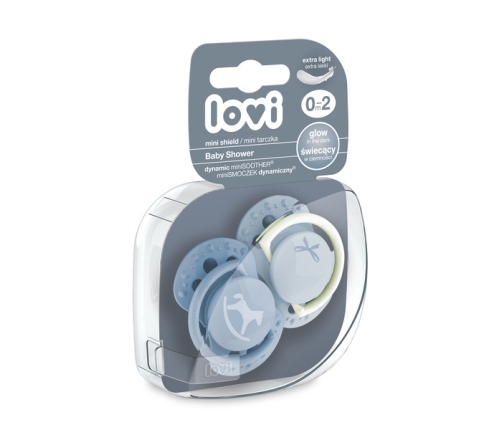 Lovi Smoczek Silikonowy Dynamiczny 0-2m 2 szt Baby Shower Boy 22/900boy