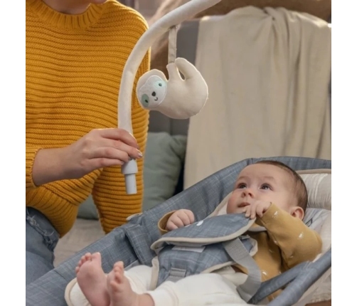 Ingenuity Happy Belly Rock-to-Bounce Parker Grey Šūpuļkrēsliņš