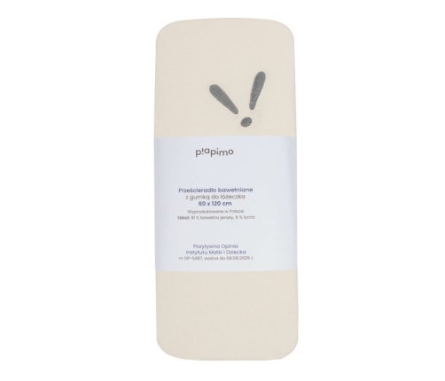 Piapimo SleepSweet Prześcieradło Do Łóżeczka z Haftem 60 x 120 cm Białe