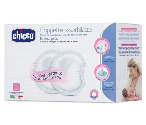 Chicco Natural Feeling  Laktator Manualny + Wkładki Laktacyjne 60 szt.