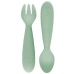 EZPZ Komplet Silikonowych Sztućców Mini Utensils Pastelowa Zieleń