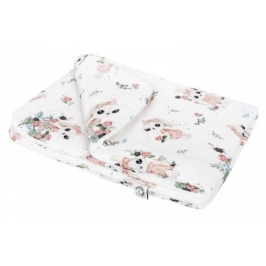 Bambusowa Kołderka Średniaka Rozmiar 75x100cm Romantyczny Królik Bambusowa Kołderka Średniaka Rozmiar 75x100cm Romantyczny Królik