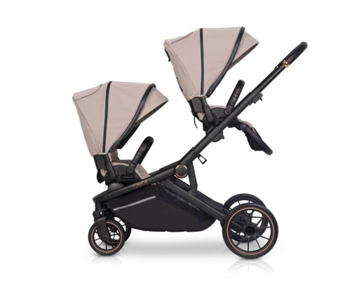 Cavoe Avec 2024 Wózek Głęboko-Spacerowy Bliźniaczy 2w1 Taupe