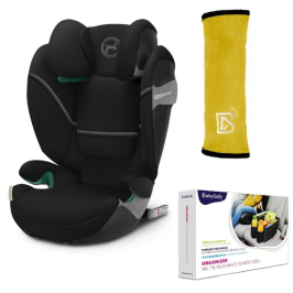 Cybex Solution S2 I-Fix Fotelik Samochodowy 15-50 kg Moon Black 2023 + BabySafe Organizer + Babysafe Nakładka Na Pas Cybex Solution S2 I-Fix Fotelik Samochodowy 15-50 kg Moon Black 2023 + BabySafe Organizer + Babysafe Nakładka Na Pas