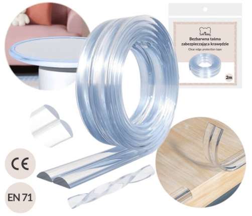 Safe Teddy Przezroczysta Taśma Zabezpieczająca Krawędzie 2m