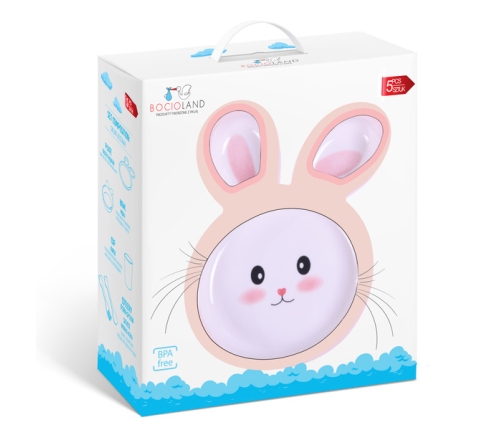 Bocioland Zestaw Naczyń 5 Elementów Królik