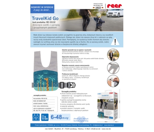 Reer Szelki Bezpieczeństwa Dziecka