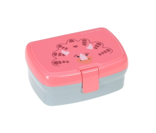 Lassig Zestaw Na Lunch Lunchbox + Butelka Tritanowa Bidon 460ml About Friends Dinozaur Różowy