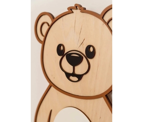 Tupti.wood Drewniana Lampka Misiek do Pokoju Dziecięcego