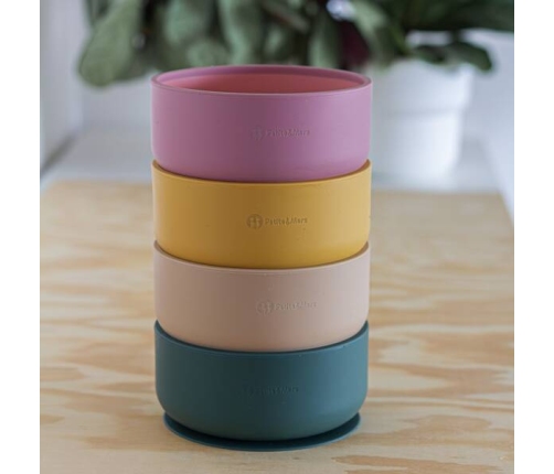 Petite&Mars Dwukolorowa Miseczka Take&Match 6m+ Dusty Rose