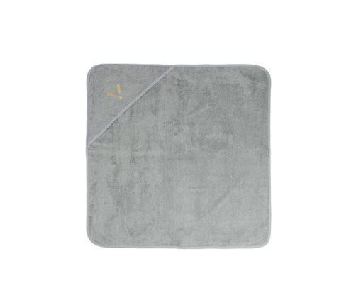 Piapimo TowelPower Ręcznik Kąpielowy z Kapturkiem Bambusowo-Bawełniany 90x90cm z Haftem Szary