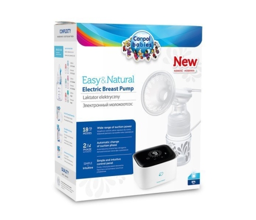 Canpol Babies Easy&Natural 12/207 Laktator + GRATIS Wkładki Laktacyjne + Wielofunkcyjne Podkłady Higieniczne + Opaska Odblaskowa