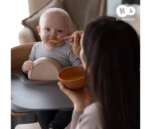 Kinderkraft Livy Krzesełko do Karmienia Brązowy Oak