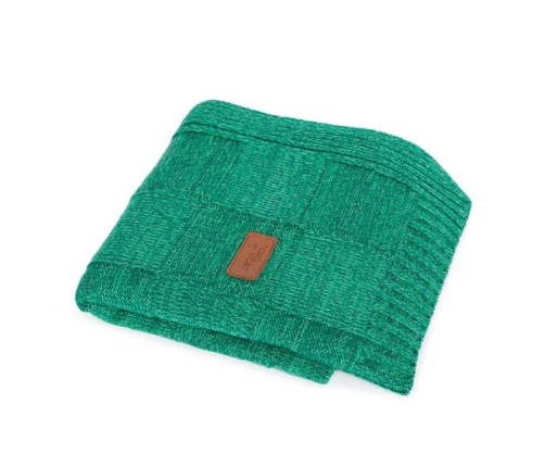 Ceba Baby Kocyk Dziany 90x90 Krata Szmaragdowy