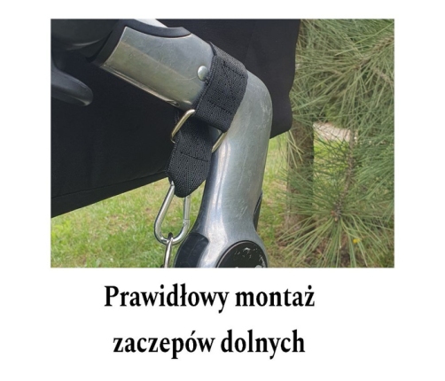 Kanguroo Baby Hamak do Wózka Czarny Marmur