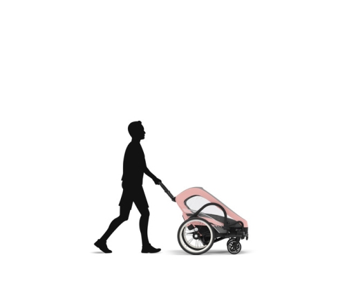 Cybex Zeno Bike Light Pink Спортивная коляска для бега Лыж - Велосипедный прицеп 4in1