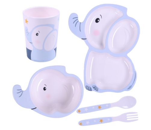 Bocioland Zestaw Naczyń 5 Elementów Słoń