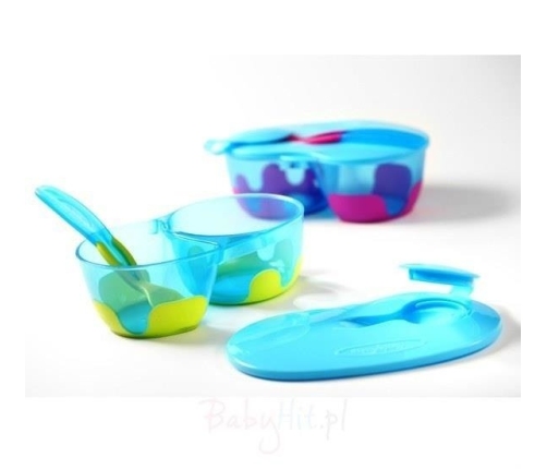 Babyono Miseczka Dwukomorowa z Łyżeczką 1067