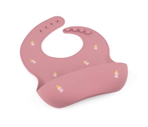 Petite&Mars Silikonowy Śliniak Take&Match 6m+ Rose Princesses