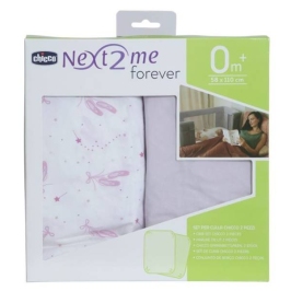 Chicco Next2Me Forever Prześcieradło 2szt. Pink