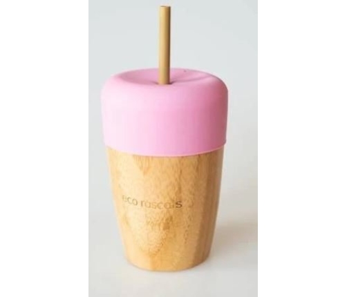 Eco Rascals Kubek Bambusowy 240ml Różowy