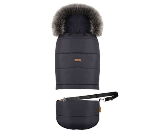 Zaffiro GrowUP 4.0 Plus Graphite Bērnu ratu guļammaiss ar somu