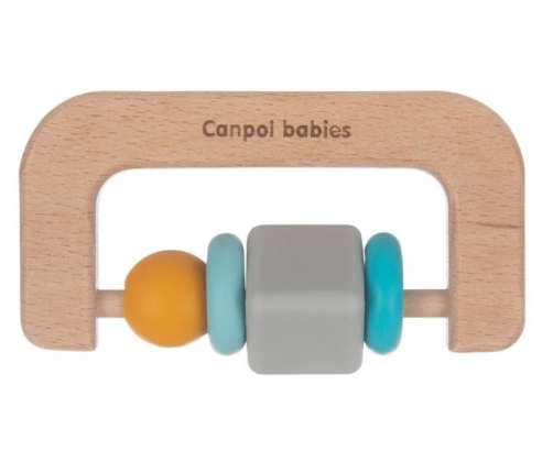 Canpol Babies Gryzak Drewniano-Silikonowy dla Niemowląt 80/301 Kształty