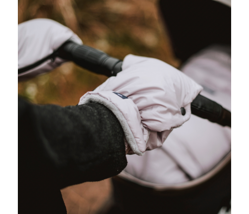 Zaffiro Mufka do Wózka Dwuczęściowa Beżowa Wełna Premium + Melanż Grafitowy