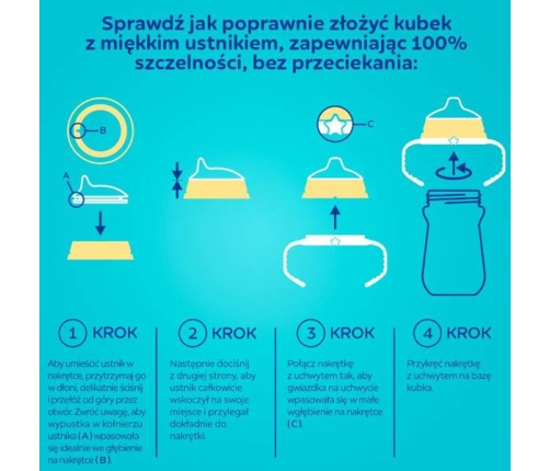 Canpol Babies FirstCup Kubek z Silikonowym Ustnikiem 150ml Bonjour Paris Różowy 56/612_pin