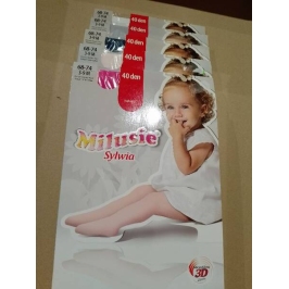 Milusie Rajstopy Gładkie Mix Kolorów Rozmiar 68/74