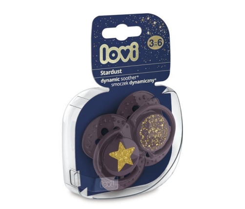 Lovi Dynamiczny Stardust Smoczek Uspokajający 3-6 m 22/893 Violet