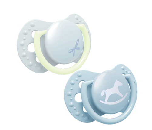 Lovi Smoczek Silikonowy Dynamiczny 0-2m 2 szt Baby Shower Boy 22/900boy