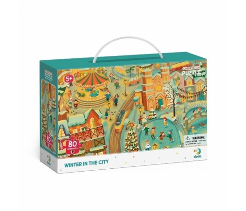 Dodo Toys Puzzle Obserwacyjne 80el Zima w Mieście