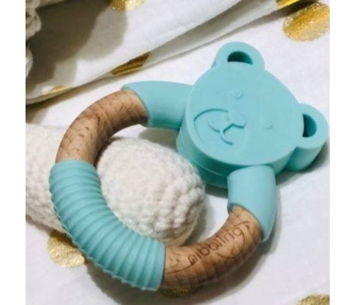 Nibbling Gryzak Drewniany Miś Miętowy