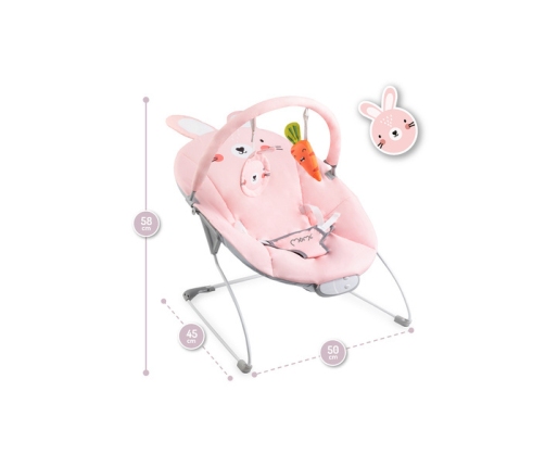 MoMi Glossy Leżaczek Króliczek