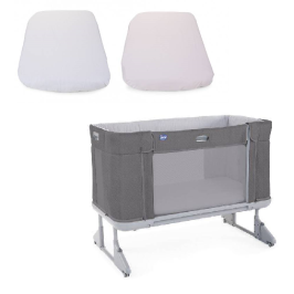 Chicco Next2Me Forever Łóżeczko Dostawne 3w1 do 22kg Moon Grey + Prześcieradło 2szt Pink Pois Chicco Next2Me Forever Łóżeczko Dostawne 3w1 do 22kg Moon Grey + Prześcieradło 2szt Pink Pois