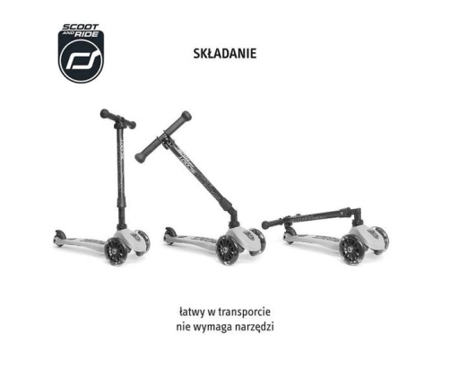 Skrejritenis ScootAndRide Highwaykick 3 LED Ash