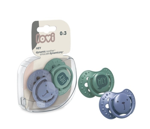 Lovi Smoczek silikonowy dynamiczny 0-3m 2szt. Hey Boy 22/885