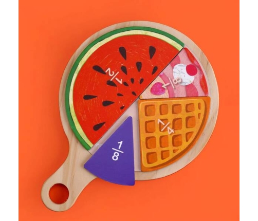 MierEdu Yummy Food ME338 Układanka Matematyczna Do nauki Ułamków