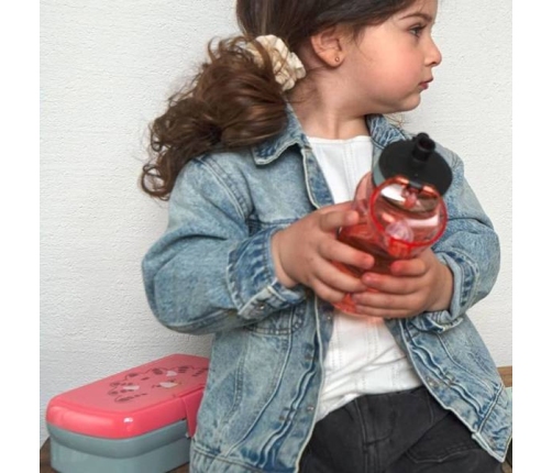 Lassig Zestaw Na Lunch Lunchbox + Butelka Tritanowa Bidon 460ml About Friends Dinozaur Różowy