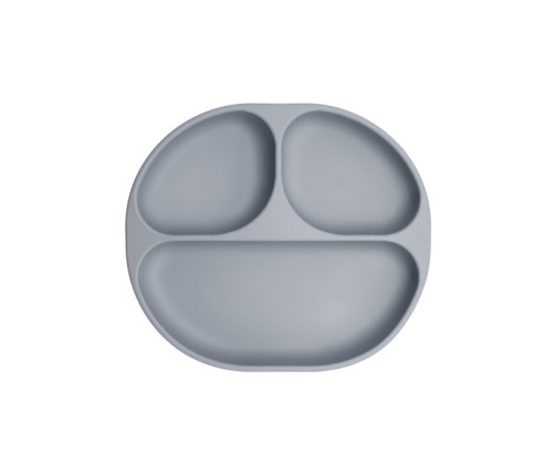 MoMi AMI Zestaw Silikonowych Naczyń dla Dzieci Szary