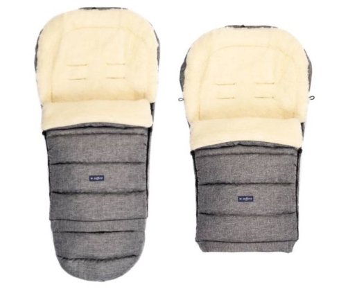 Zaffiro iGrow Śpiworek Do Wózka Wełna Melanż Szary