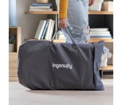 Ingenuity Happy Belly Rock-to-Bounce Parker Grey Šūpuļkrēsliņš