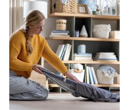 Ingenuity Happy Belly Rock-to-Bounce Parker Grey Šūpuļkrēsliņš